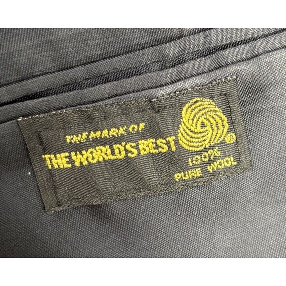 Vintage Evan Picone Mens Blue Wool Pinstripe 2-Piece Suit 44R Jacket 38x28 Pant - Picture 7 of 12